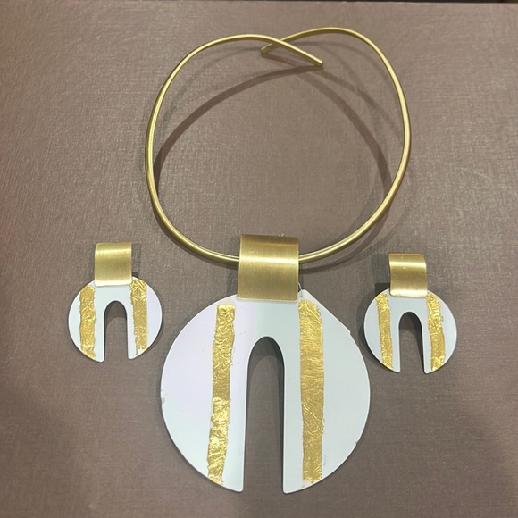 Katerina Vassou Statement Necklace and Earring Set - Picture 1 of 5